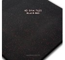 RUBBER FITNESS FLOORING HD GYM TILES (แผ่นยางกันกระแทกฟิตเนส รุ่น HD GYM) BLACK DOT RED SIZE 50x50x2.5CM WEIGHT 5KG 1Y.